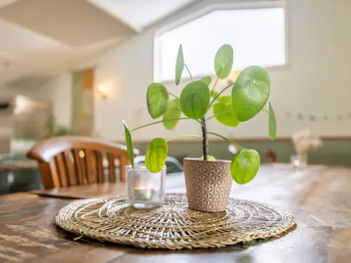 Ferienhaus mit überdachter Terrasse